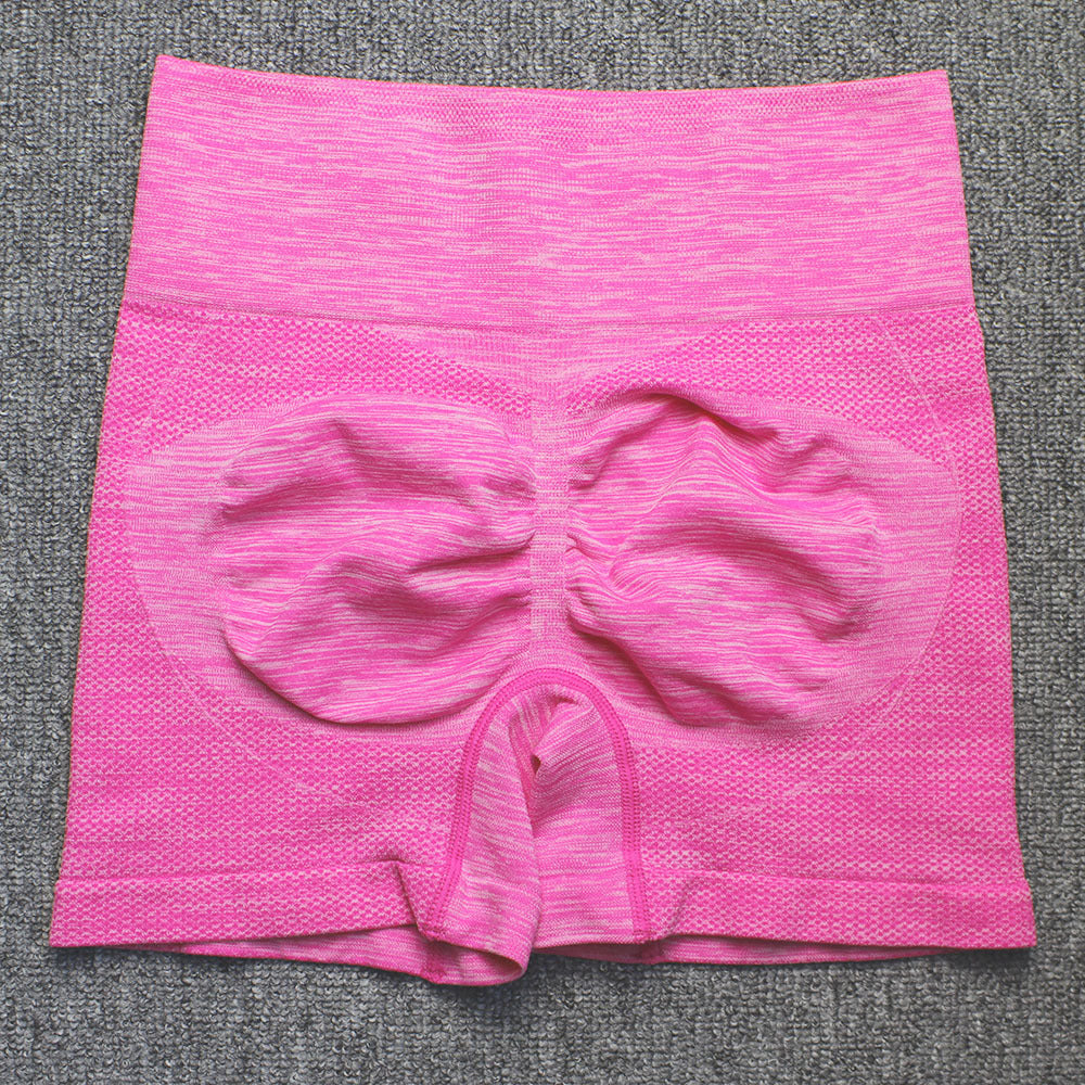 Seamless Peach Hip Fitness Yoga Pants for Women, High Waist, Butt-Lifting, Tummy Control, Quick-Dry, Anti-Run, Lightweight, Base Shorts