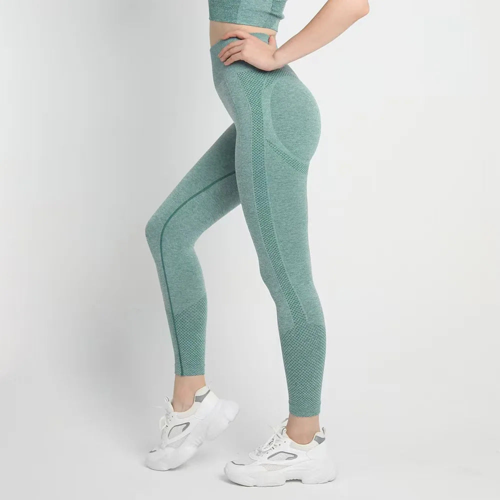 High elasticity hip lifting yoga pants with breathable holes for slimming and shaping gluteal muscles gym exercise