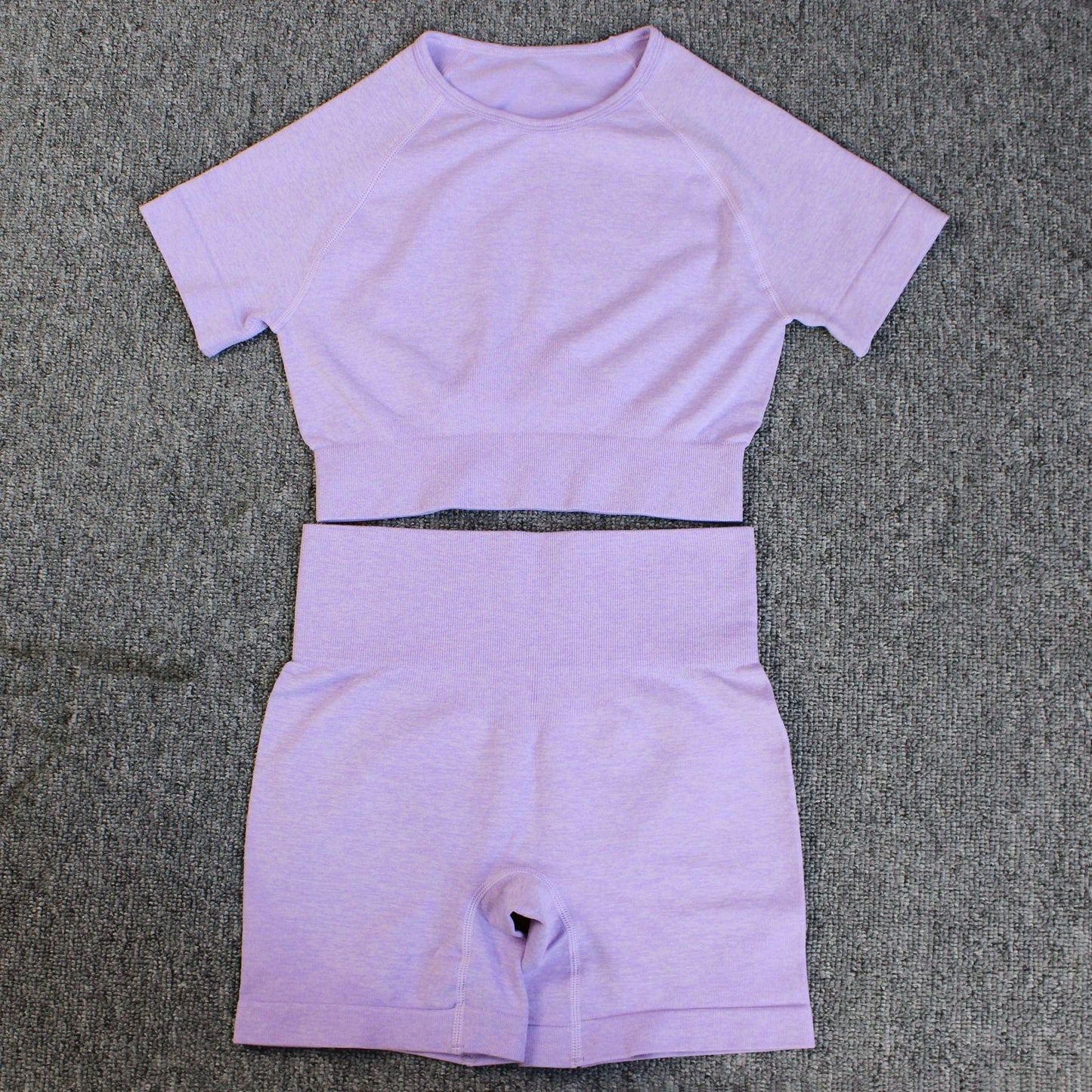 Yoga Clothing Set for Women Running Sports Short Sleeve T-Shirt Shorts Two-Piece Fitness Outfit