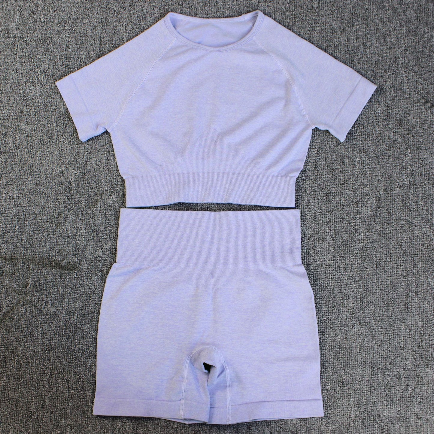 Yoga Clothing Set for Women Running Sports Short Sleeve T-Shirt Shorts Two-Piece Fitness Outfit
