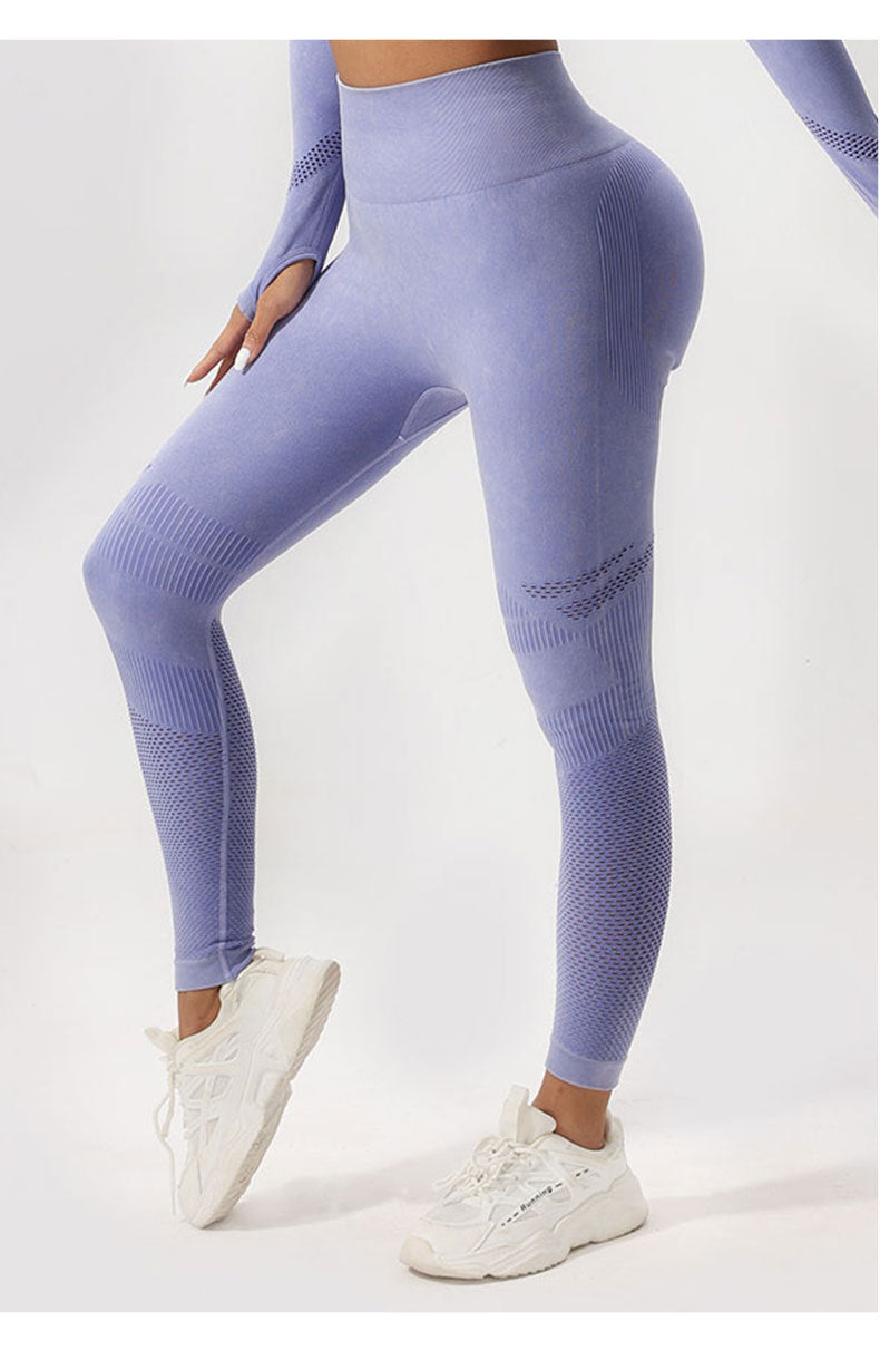 High Waist Peach Hip Lift Fitness Pants Washed Matte Tight Sports Yoga Pants