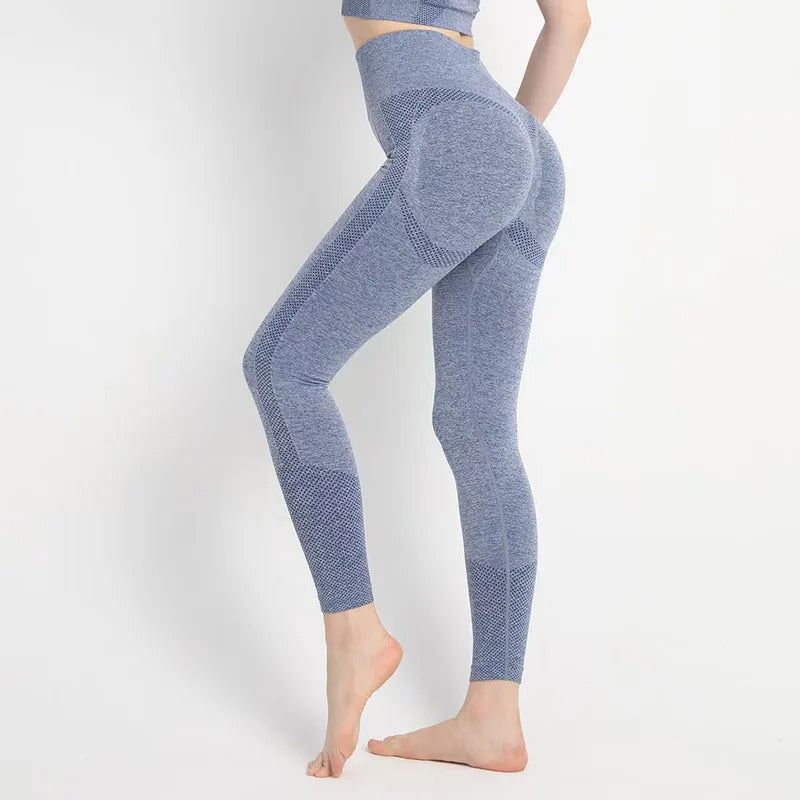 High elasticity hip lifting yoga pants with breathable holes for slimming and shaping gluteal muscles gym exercise