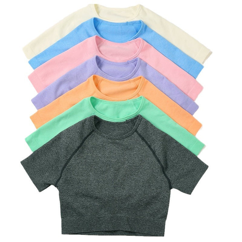 Yoga Clothing Set for Women Running Sports Short Sleeve T-Shirt Shorts Two-Piece Fitness Outfit