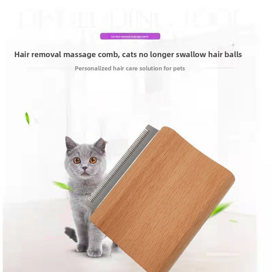 Pet Supplies Horse Grooming Brush Dog Hair Removal Comb Wooden Handle Stainless Steel Deshedding Needle Comb Horse Brush Cat Comb