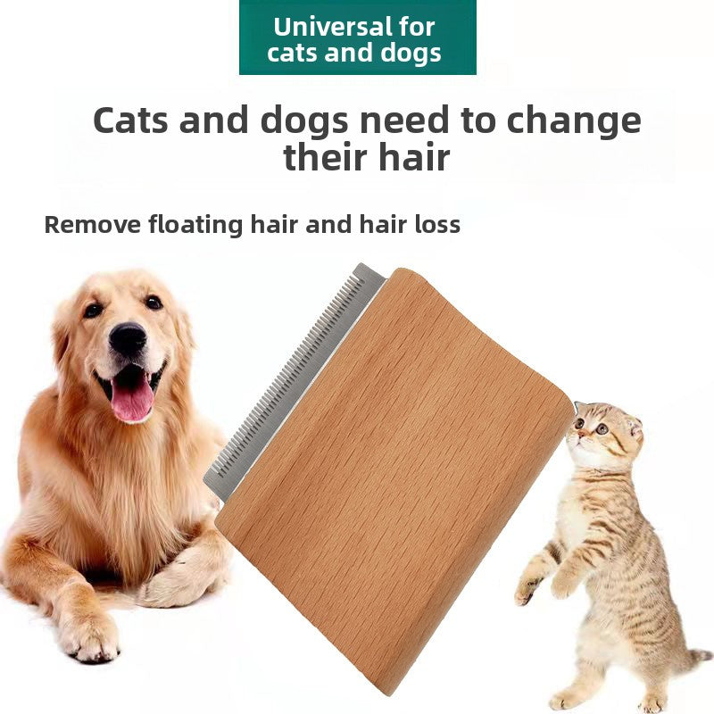 Pet Supplies Horse Grooming Brush Dog Hair Removal Comb Wooden Handle Stainless Steel Deshedding Needle Comb Horse Brush Cat Comb
