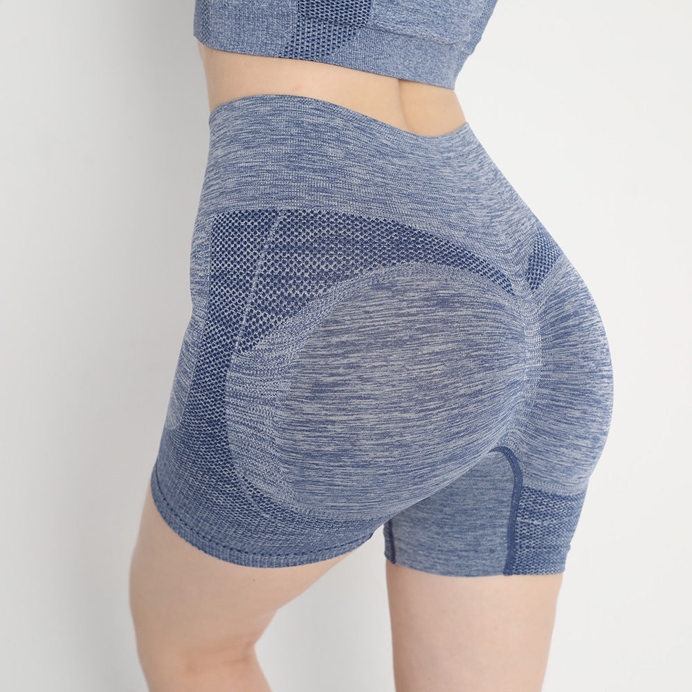 Seamless Peach Hip Fitness Yoga Pants for Women, High Waist, Butt-Lifting, Tummy Control, Quick-Dry, Anti-Run, Lightweight, Base Shorts