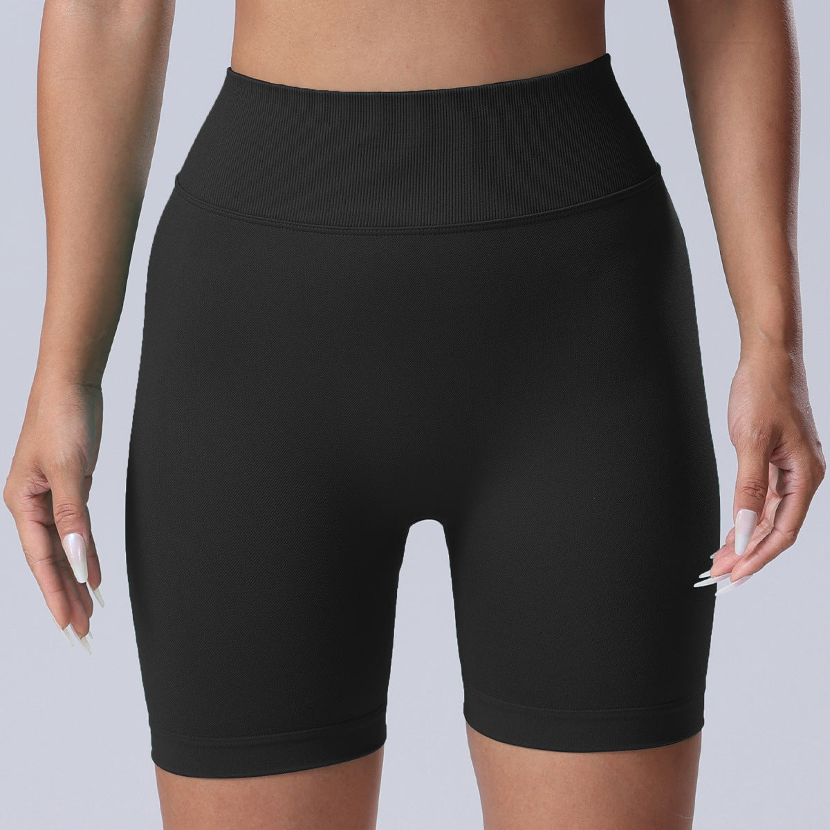 Seamless Rear V Waist Peach Hip Tight Fitness Summer Running Anti-walking Quick-drying Yoga Four-point Shorts
