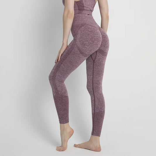 High elasticity hip lifting yoga pants with breathable holes for slimming and shaping gluteal muscles gym exercise
