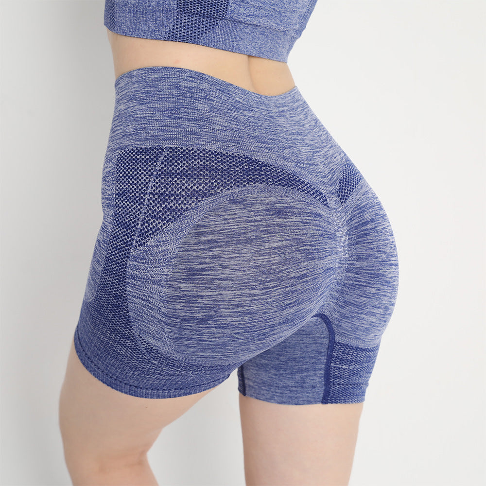 Seamless Peach Hip Fitness Yoga Pants for Women, High Waist, Butt-Lifting, Tummy Control, Quick-Dry, Anti-Run, Lightweight, Base Shorts