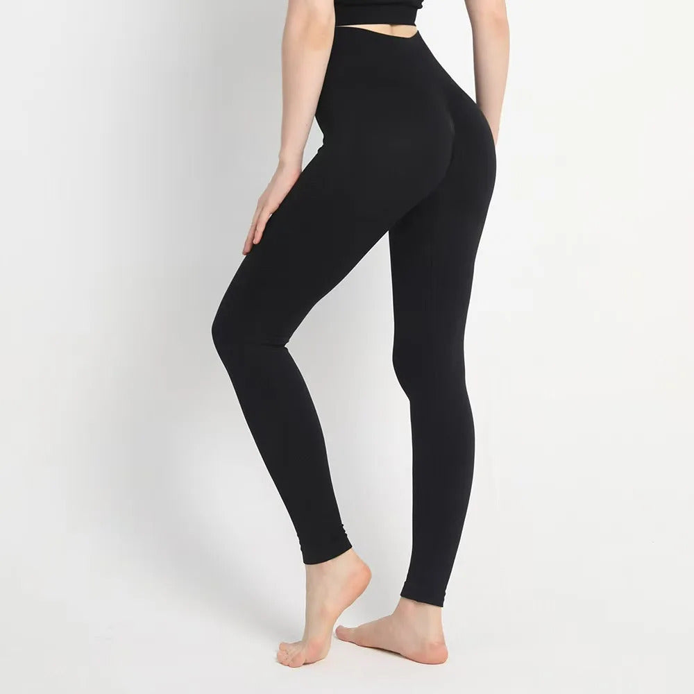 High elasticity hip lifting yoga pants with breathable holes for slimming and shaping gluteal muscles gym exercise