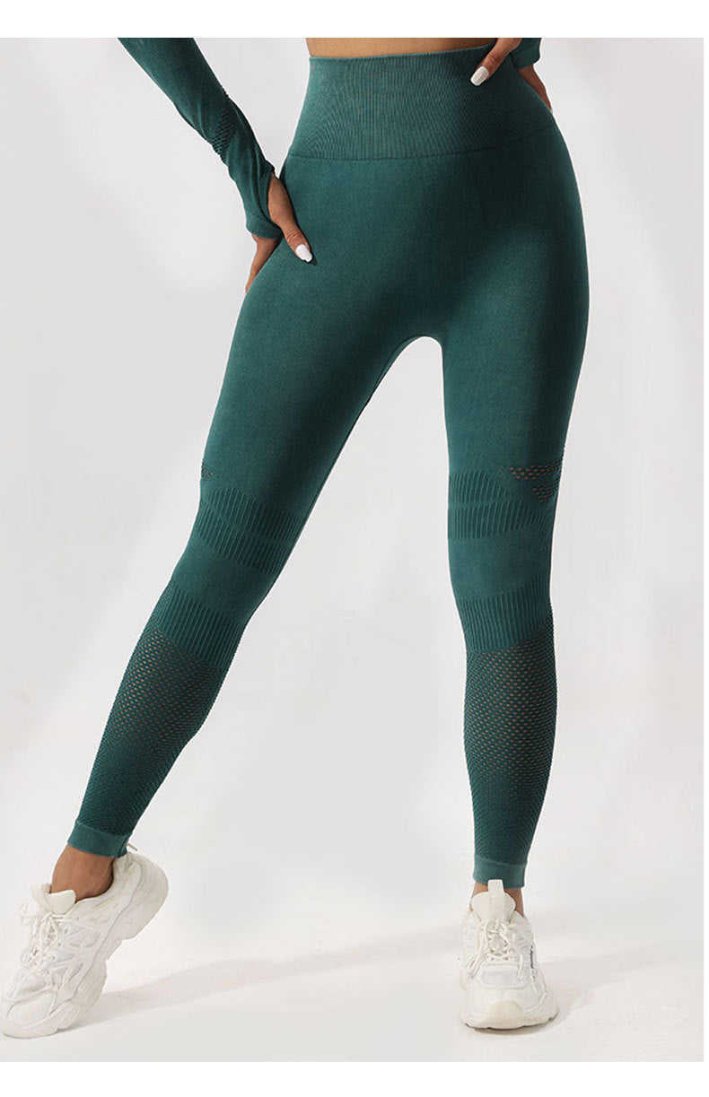 High Waist Peach Hip Lift Fitness Pants Washed Matte Tight Sports Yoga Pants